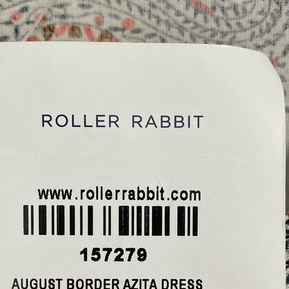 Roller Rabbit August Border Azita Dress in Cloud, New with Tags - Picture 5 of 6